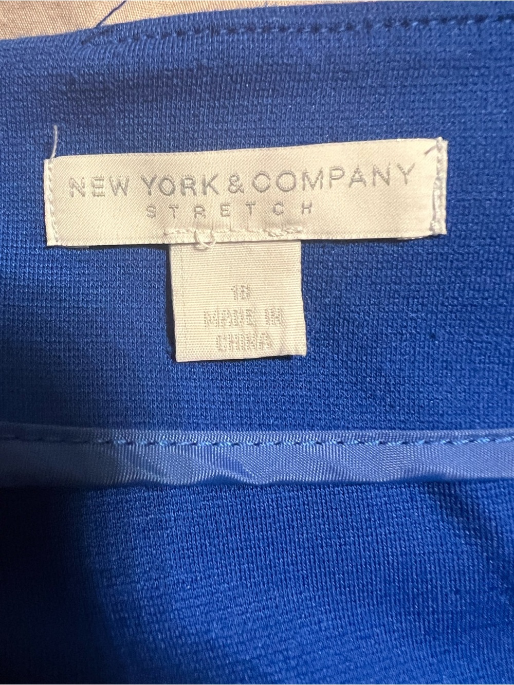 New York & Company Stretch Bright Blue Skirt